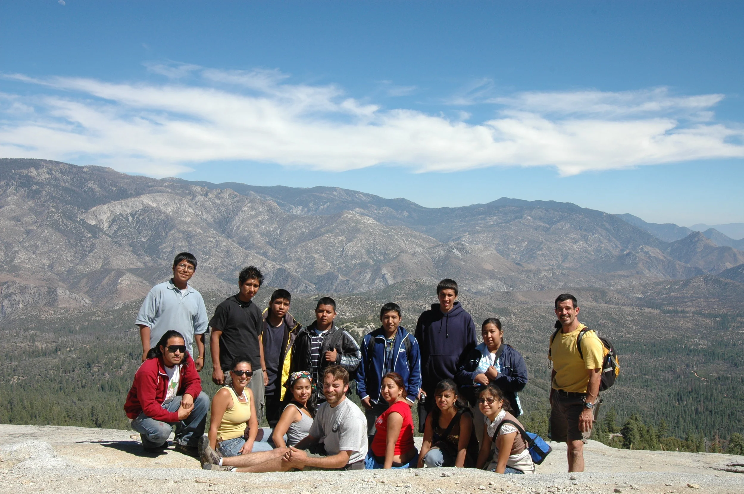 Volunteers enjoy a tour of Dome Rock after Willow Planting event