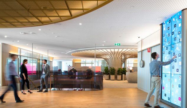 PwC installs a giant digital waterfall in its Barangaroo offices