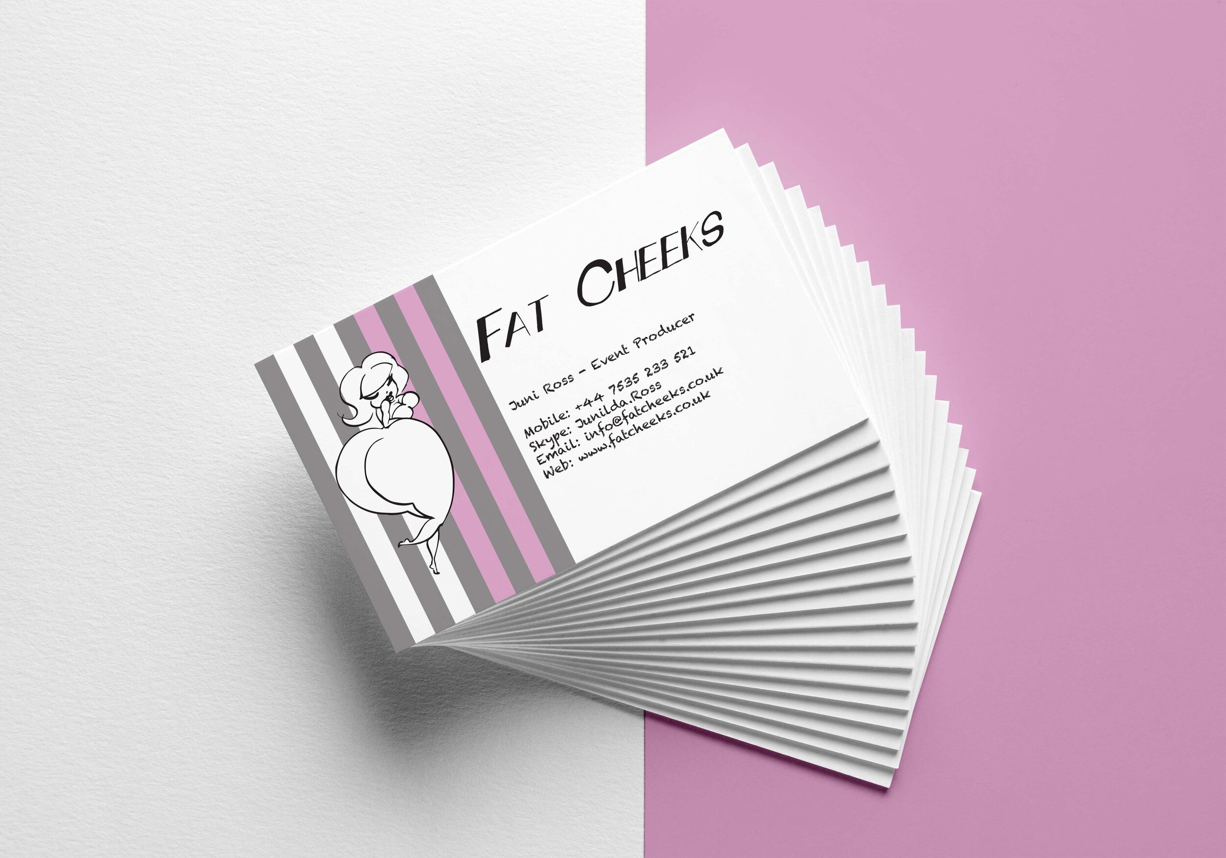 Ms. Fat Cheeks business cards.