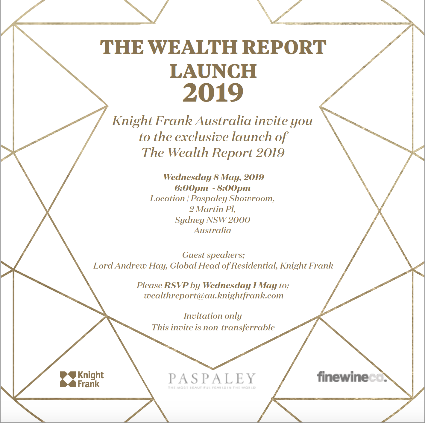 INVITATION DESIGN | The Wealth Report 2019