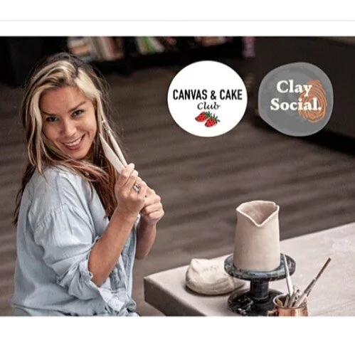 I'm excited to announce a special London @claysocial workshop collab with @canvasandcakeclub . 

As i'm over from Australia its a one-off Cork &amp; Claytime event teaming up with my sis @juliana.b.ross.art . 

Come for a Sunday sesh arvo with the Ro
