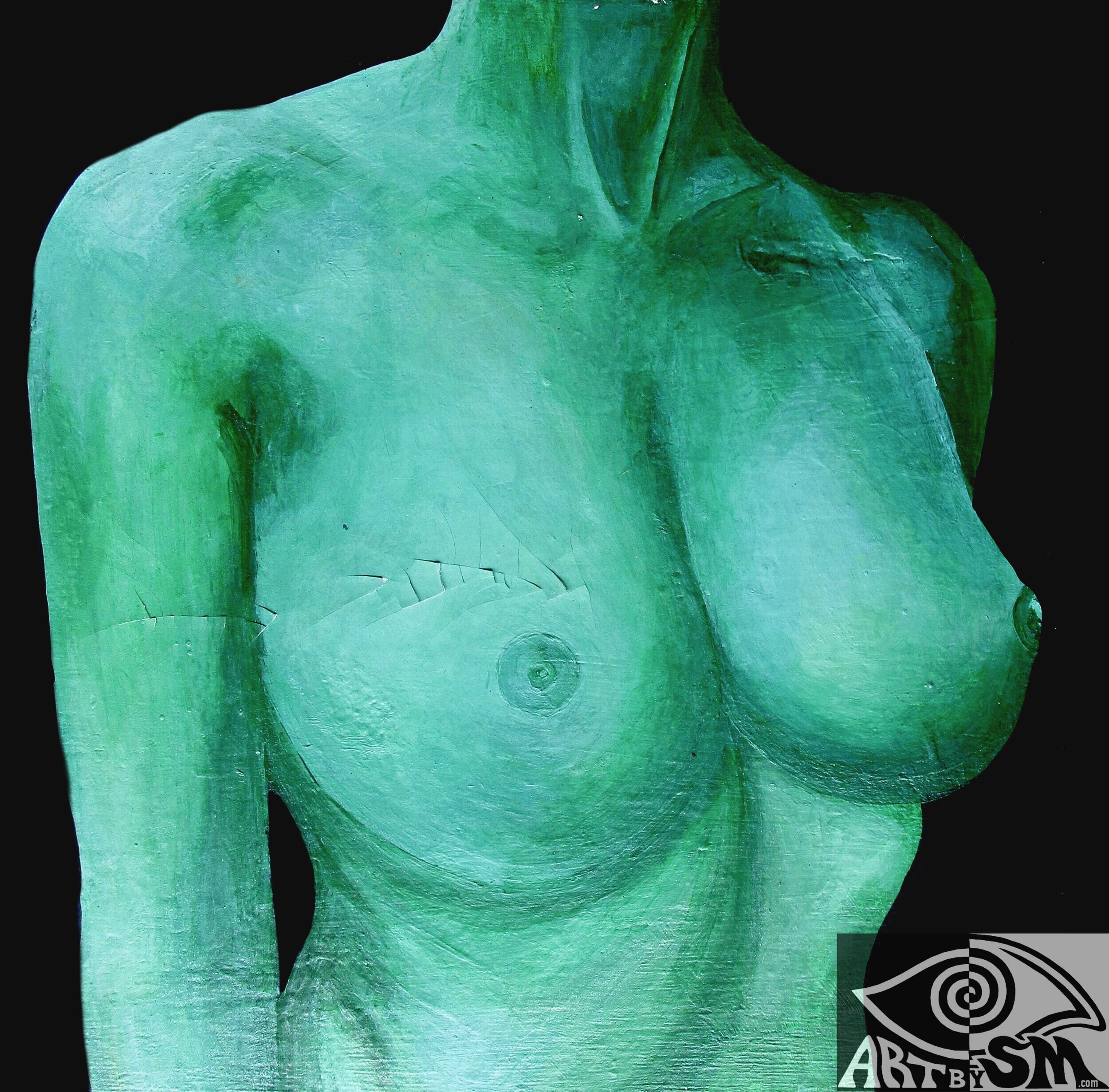 Breast Portrait Series (Friend, Green)