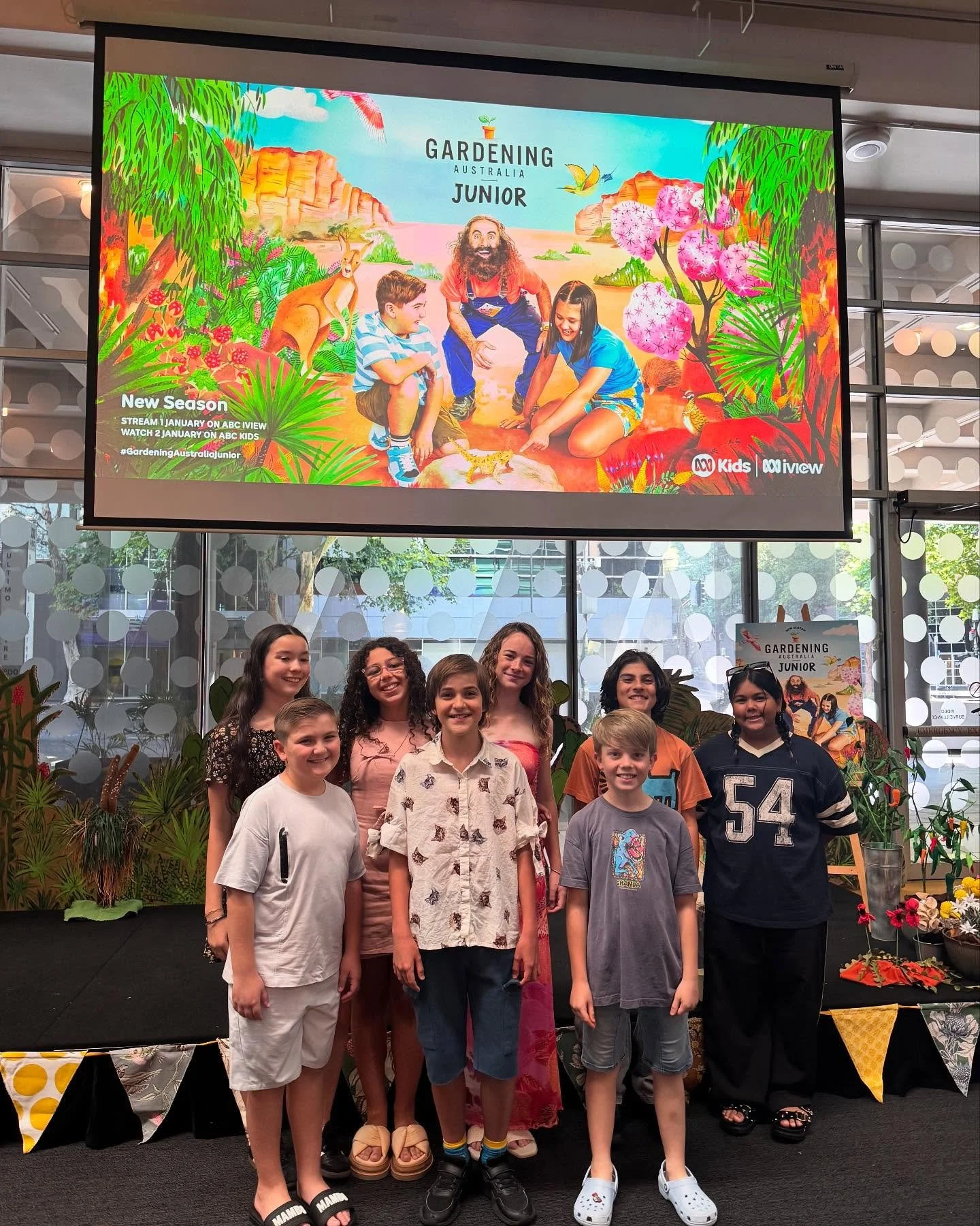 Yesterday was the launch party for Season 3 of ABC&rsquo;s Gardening Australia Junior.

Over the past 8 months, 9 of our fabulous T&amp;E kids have been working as hosts exploring gardens, parks, sand dunes, forests and more right across Sydney and i