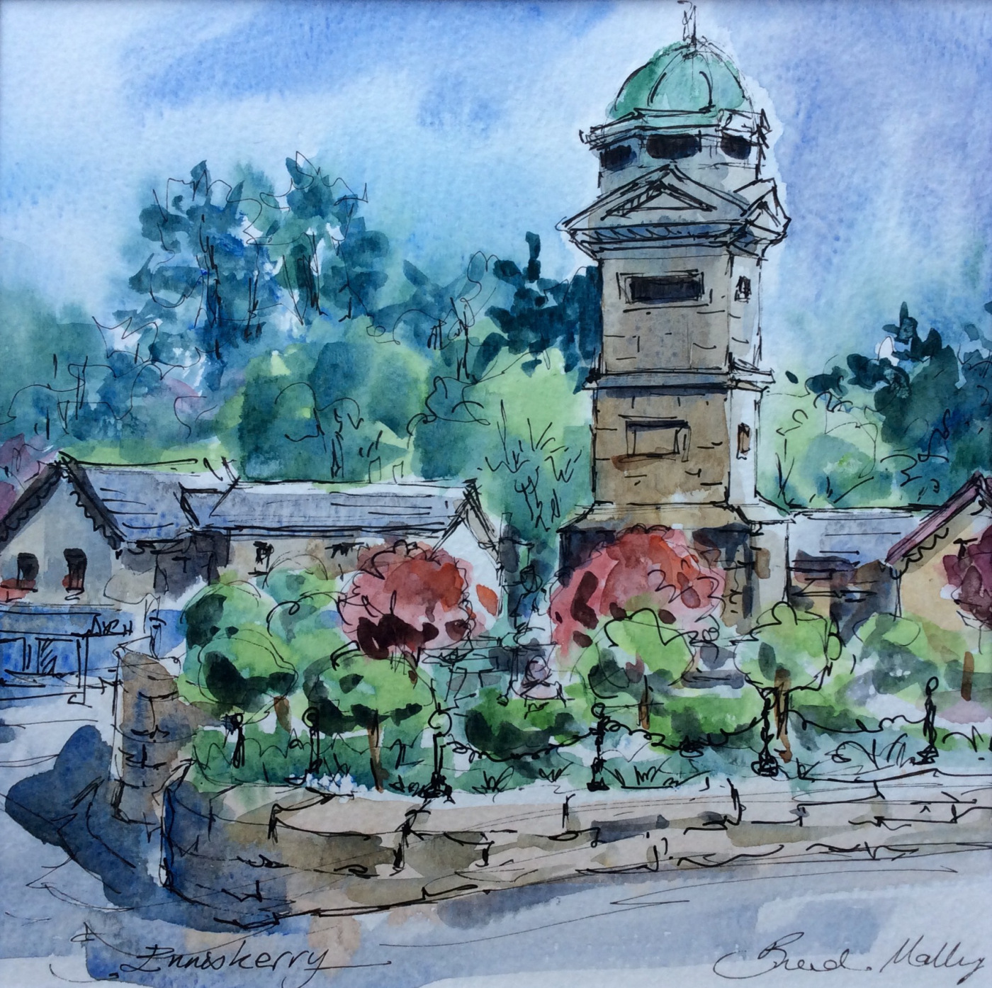 Enniskerry Clock Tower by Brenda Malley