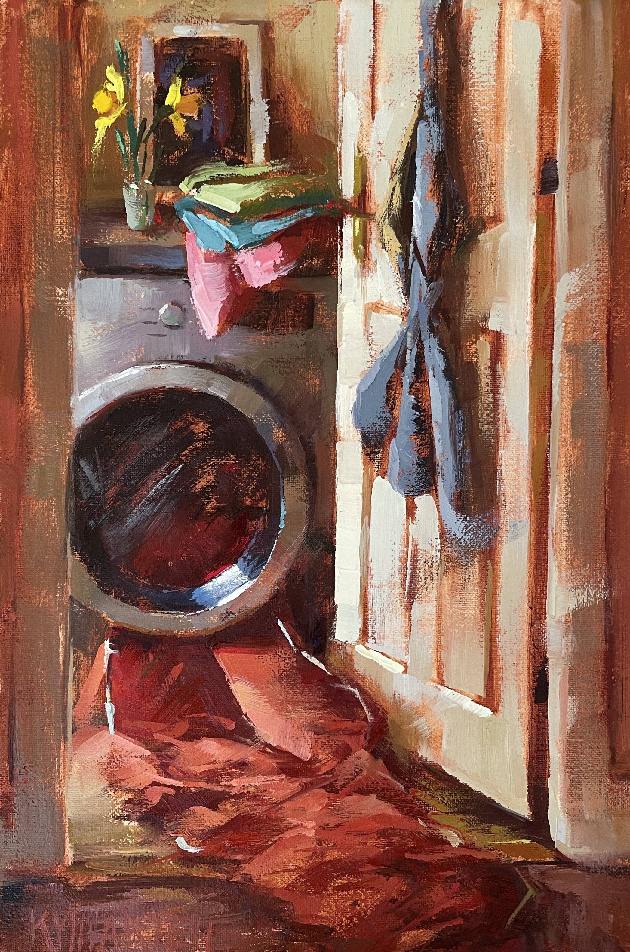 Laundry at Noon - 20x30cm - oil on canvas - kmmartell - 470 euro.JPG