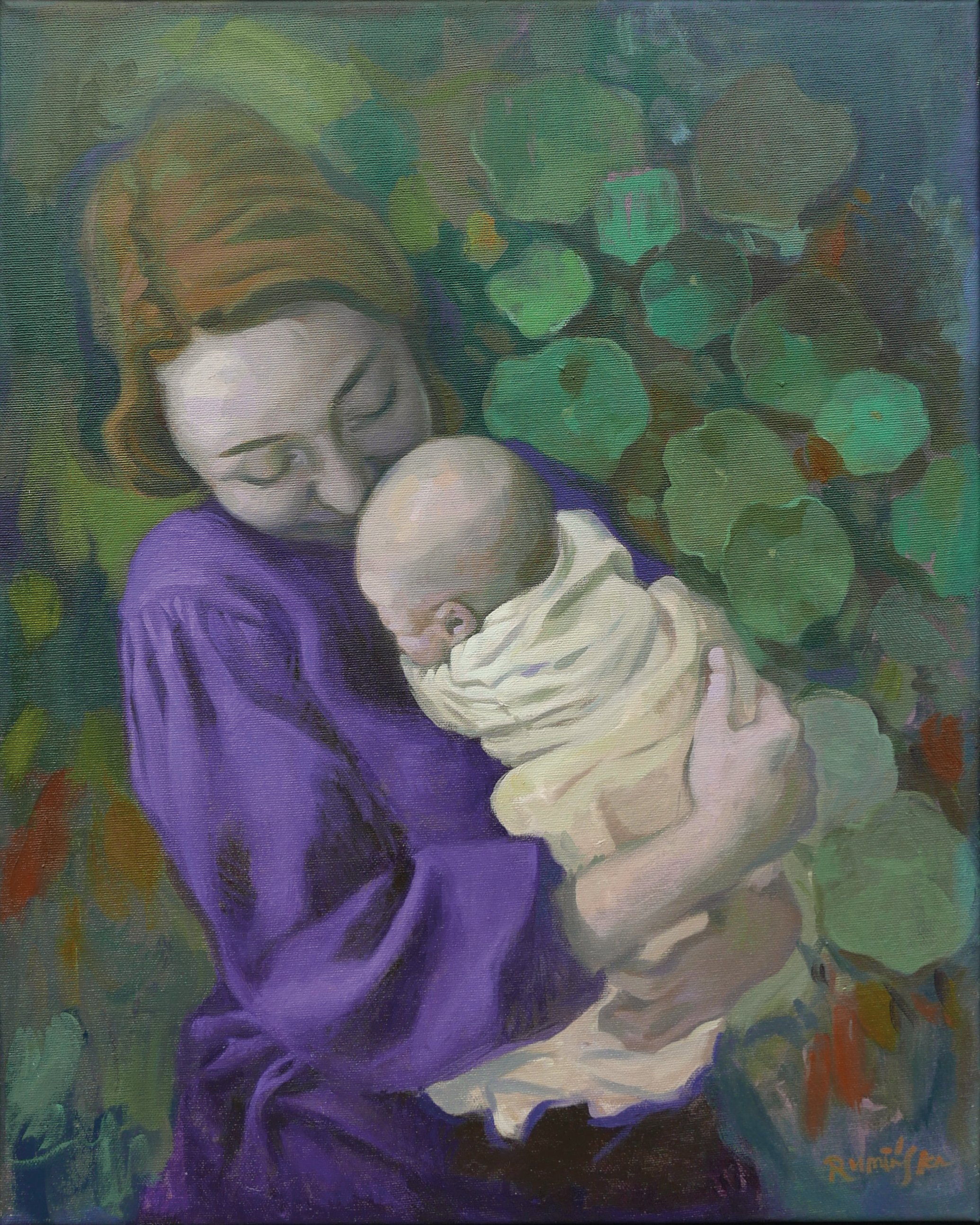 Motherhood in green and purple.jpg