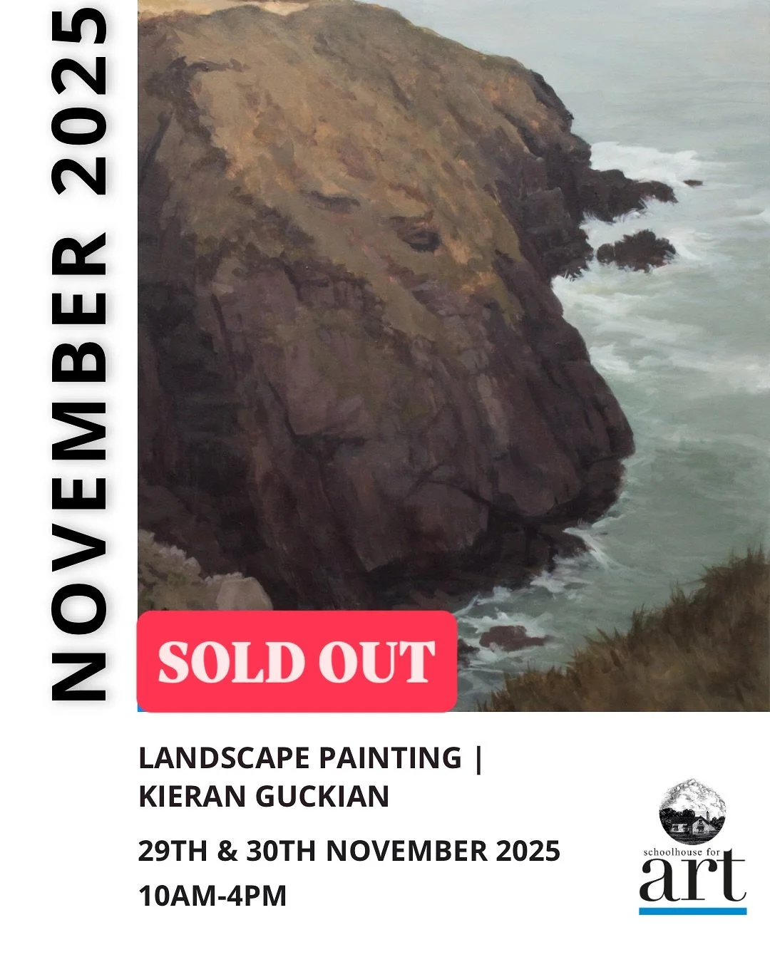 🎨 Landscape Painting Workshop with Kieran Guckian 
 
We&rsquo;re excited to welcome @kguckian to the Schoolhouse for Art for his new workshop &lsquo;Landscape Painting&rsquo;

Kieran will be leading participants in exploring the full landscape paint