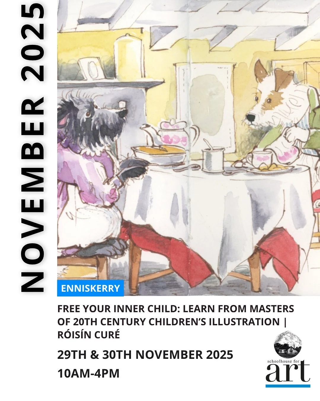 ✨ Another new &amp; exciting workshop added to our November schedule!

Free Your Inner Child: Learn from the Masters of 20th Century Children&rsquo;s Illustration with R&oacute;is&iacute;n Cur&eacute;

Step into a world of colour, creativity and nost