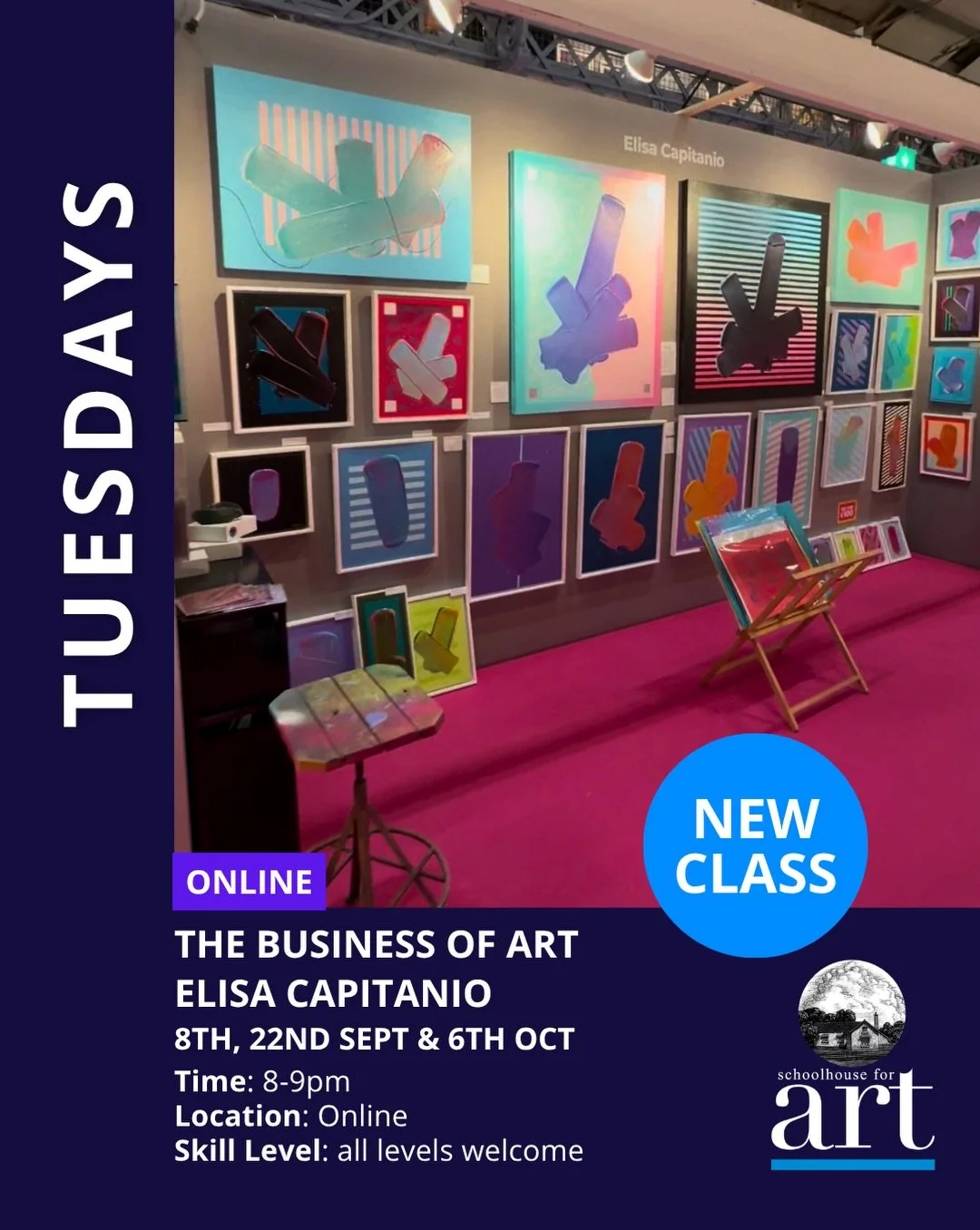 🚨NEW CLASS🚨

Join Elisa Capitanio this September to learn how to turn your creative practice into a successful business. 

Elisa&rsquo;s a working artist and designer who&rsquo;s built a career out of her own work, and over three evenings online, s