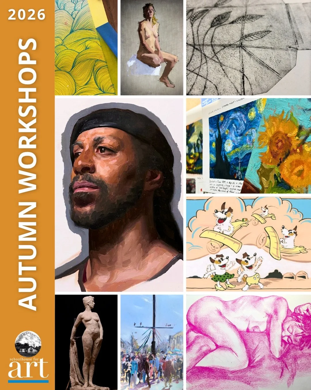 It&rsquo;s been a busy summer but we&rsquo;re keeping the momentum going! ✨🤸

Our Autumn workshop schedule is open for bookings!

Head to the link in our bio to find out more and book in. ✨

#ArtWorkshops #SchoolhouseforArt #AutumnWorkshops #ArtEduc