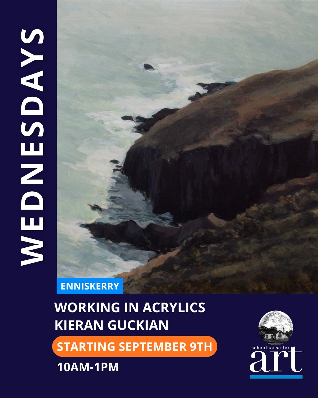 📣Working In Acrylics with @kguckian 📣

👉This course is designed for anyone keen to build confidence with acrylics. Kieran will start with the basics and guide students through his creative process and how to achieve great results with acrylic pain