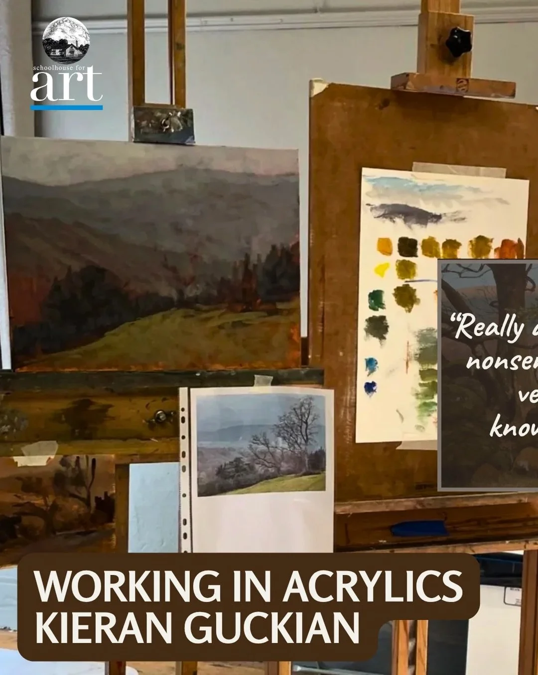 📣Working In Acrylics with @kguckian 📣

👉This course is designed for anyone keen to build confidence with acrylics. Kieran will start with the basics and guide students through his creative process and how to achieve great results with acrylic pain