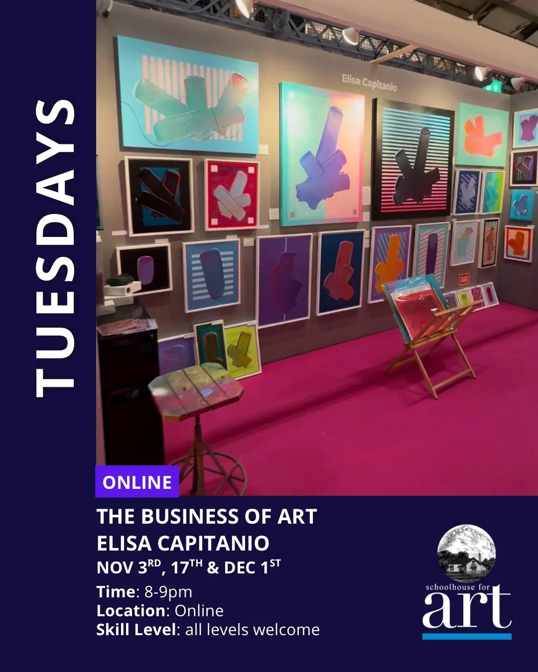 🚨BUSINESS OF ART🚨

Join Elisa Capitanio this September to learn how to turn your creative practice into a successful business. 

Elisa&rsquo;s a working artist and designer who&rsquo;s built a career out of her own work, and over three evenings onl