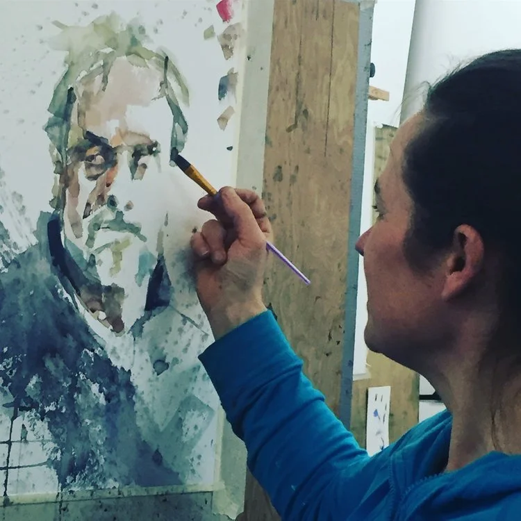 July WATERCOLOUR PORTRAITURE AINE DIVINE Schoolhouse For Art