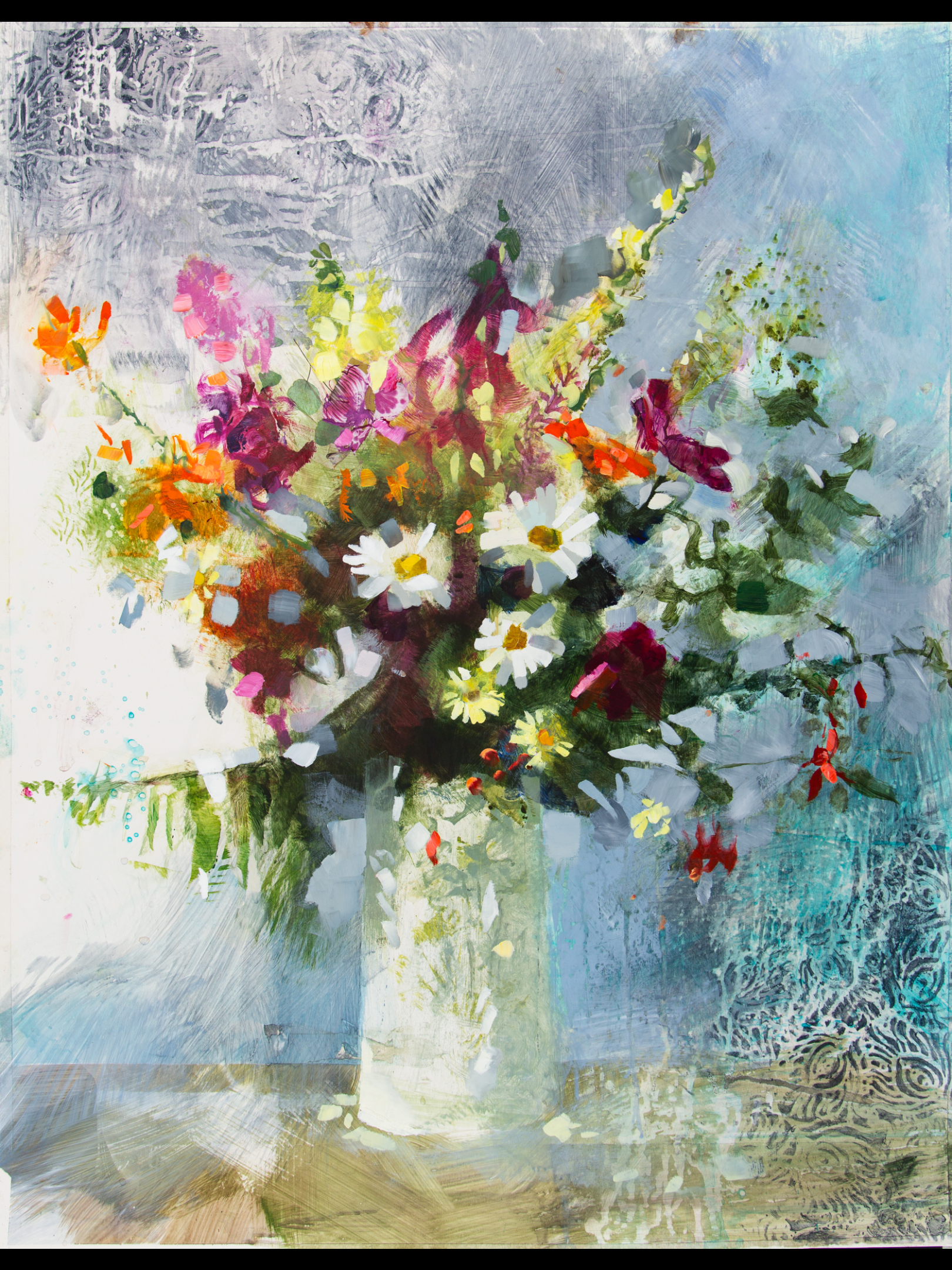 FLOWERS IN MIXED MEDIA  |  AINE DIVINE