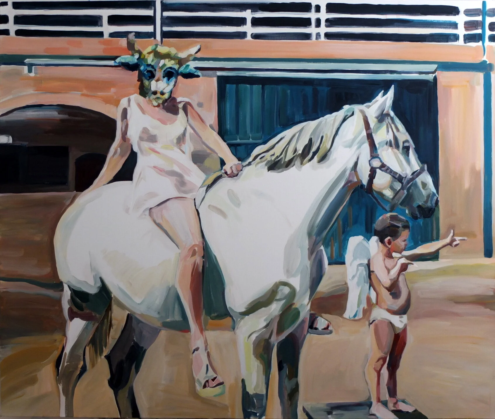 'Minataur and Cupid' (2018) oil on canvas 90 x 70 cm 