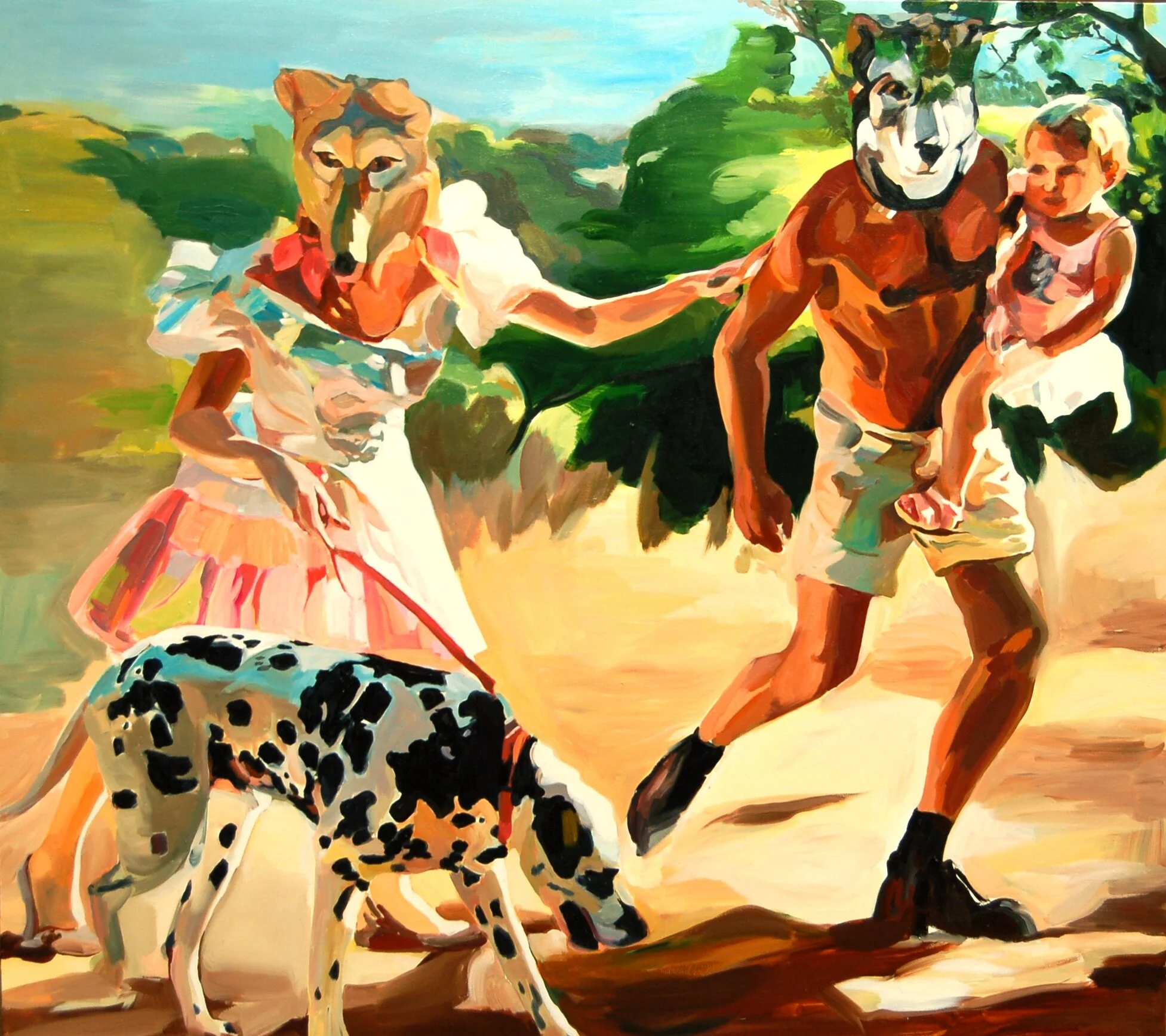 'The Birth of Domestication' (2013) oil on canvas 162 x 192 cm
