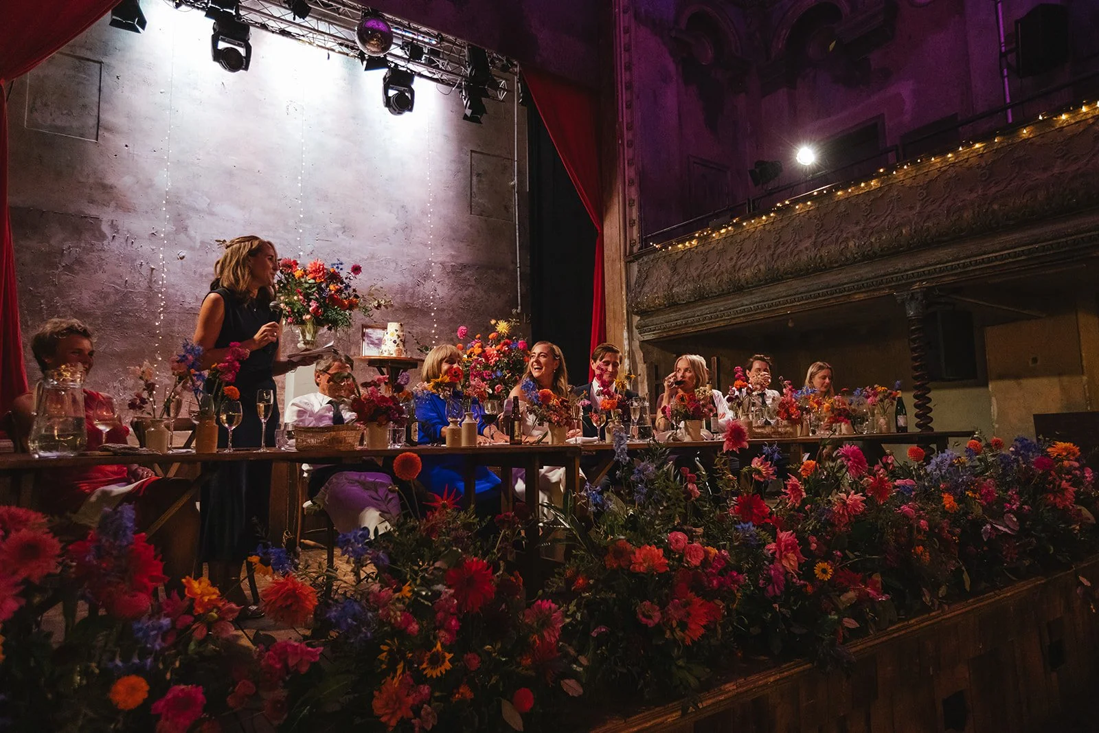 Nice Bunch Ethical Floral Studio and Farm Sula and Oliver Jones Wilton's Music Hall Floral Installation Wedding Shot by Matilda Delves Photography
