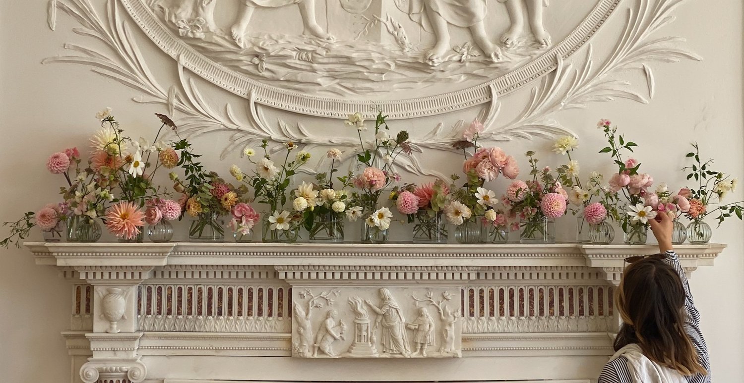 Nice Bunch Ethical Floral Studio and Farm Sula and Oliver Jones Mantle Bud Vase Runner