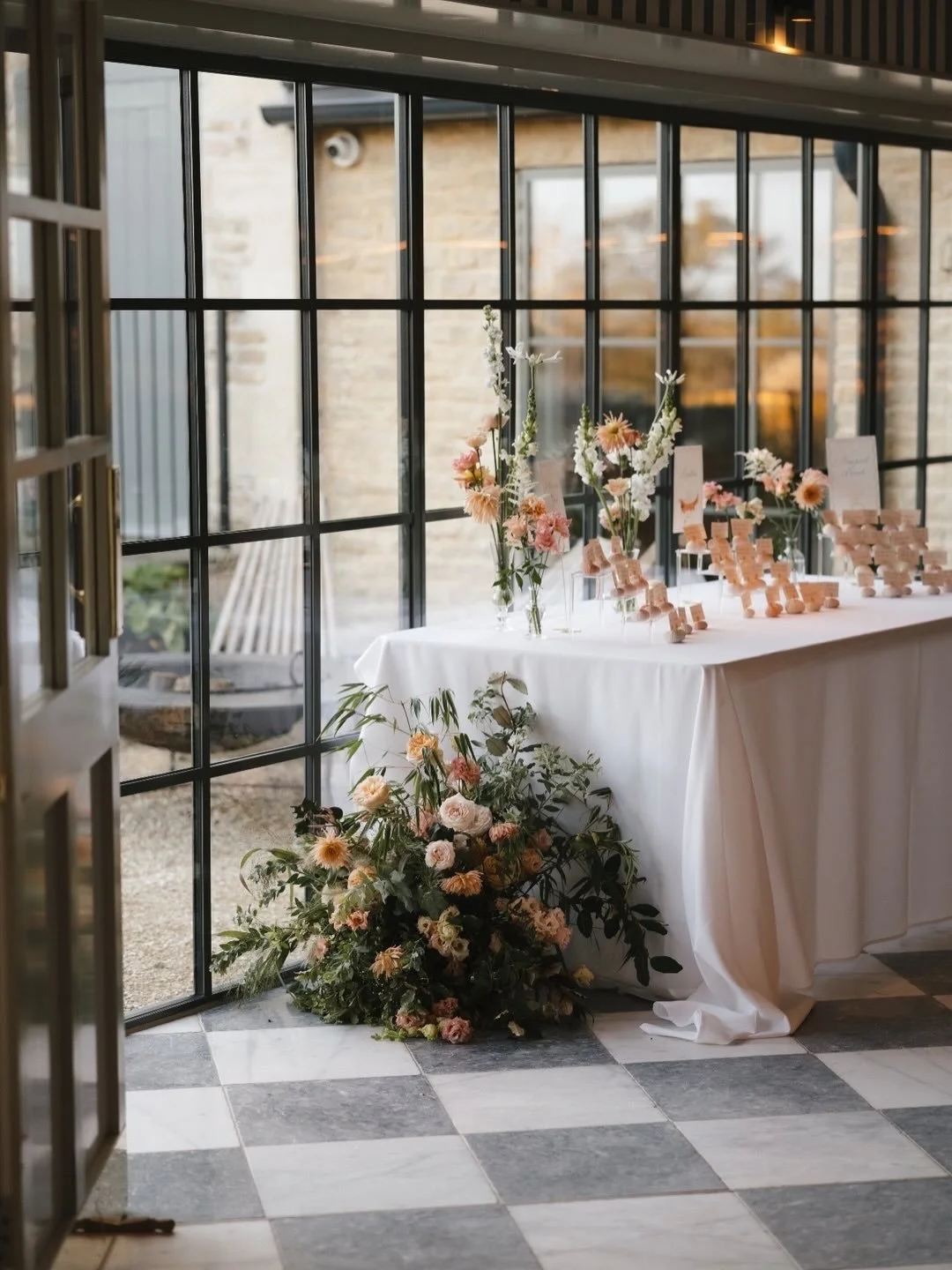 We arrived in sheeting rain having driven through flooded roads to set up @kinhousewiltshire for L&amp;A&rsquo;s summer wedding. They had planned the ceremony for the lawn. We thought there was no way it could happen outside. But the storm passed by,