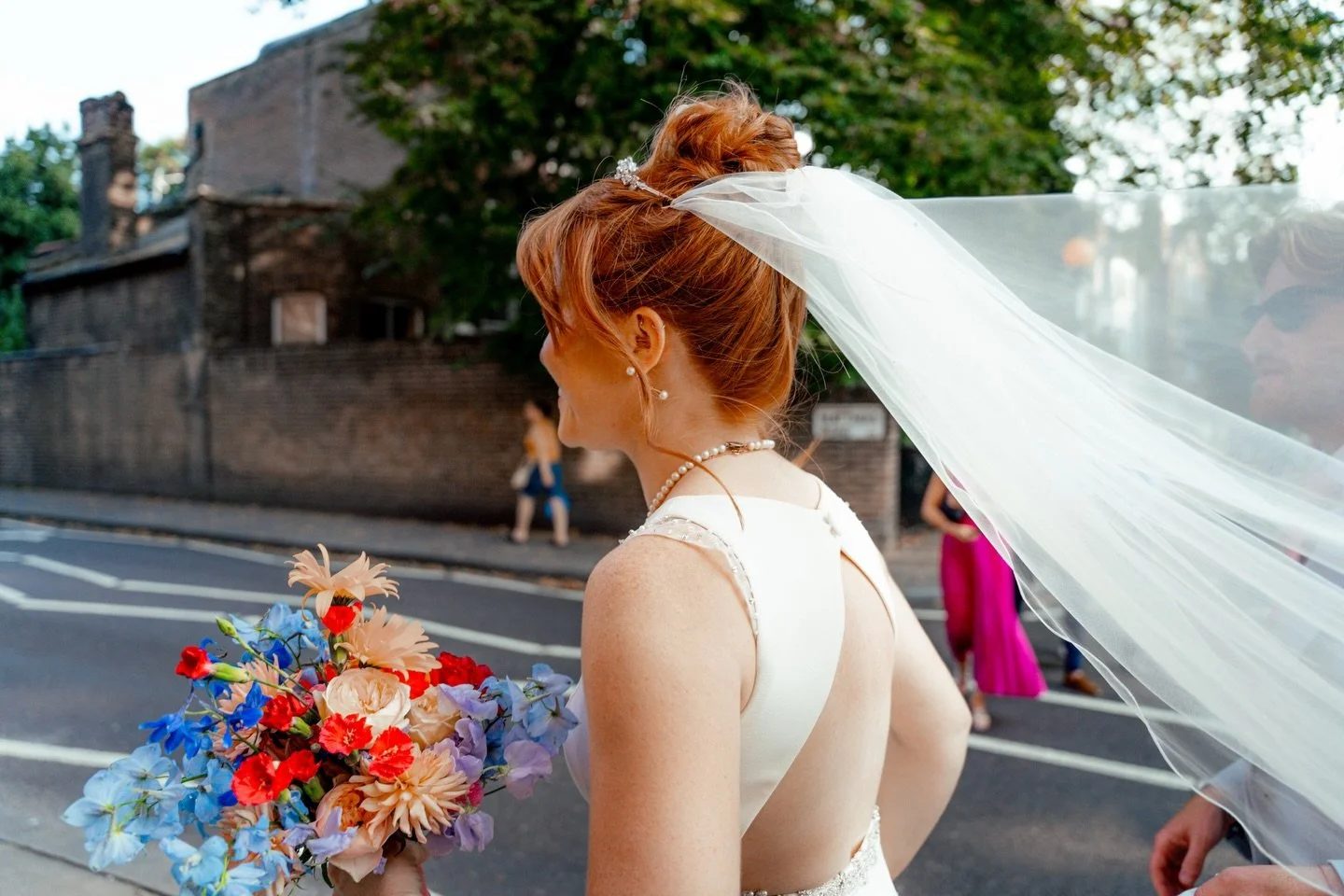 Wonderful summer wedding full of joy, style and colour. Flowers to match the couple&rsquo;s energy and character of @themildmayclub shot by @elliekoepke 
Fun fact this super cool Hackney venue features in @taylorswift latest music video Opalite! 
#ha