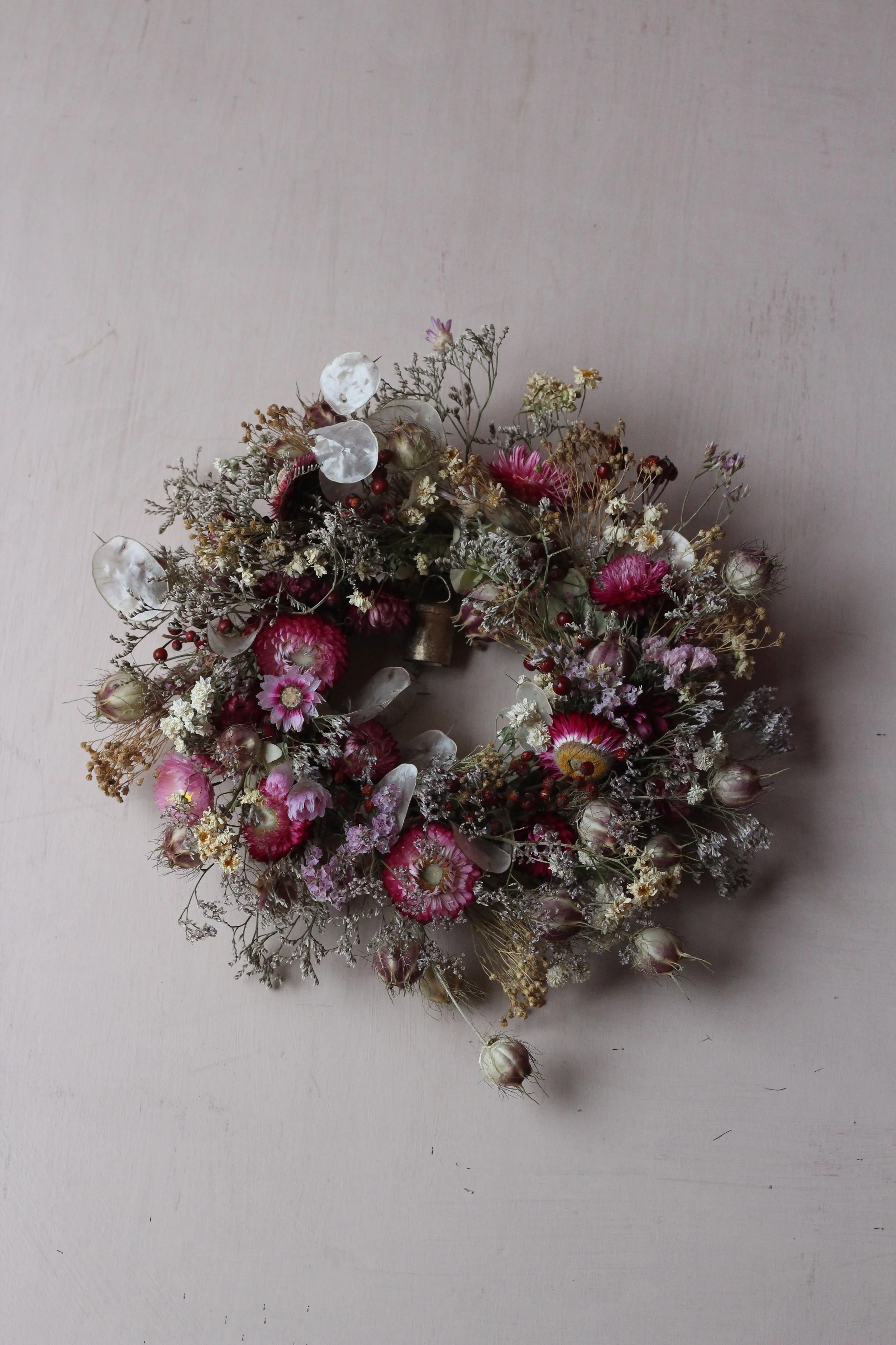 Everlasting flower wreath - small jewels