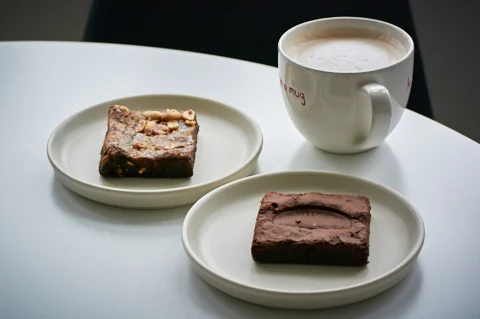 Salted peanut brownie and chocolate orange brownie from Brown and Blond