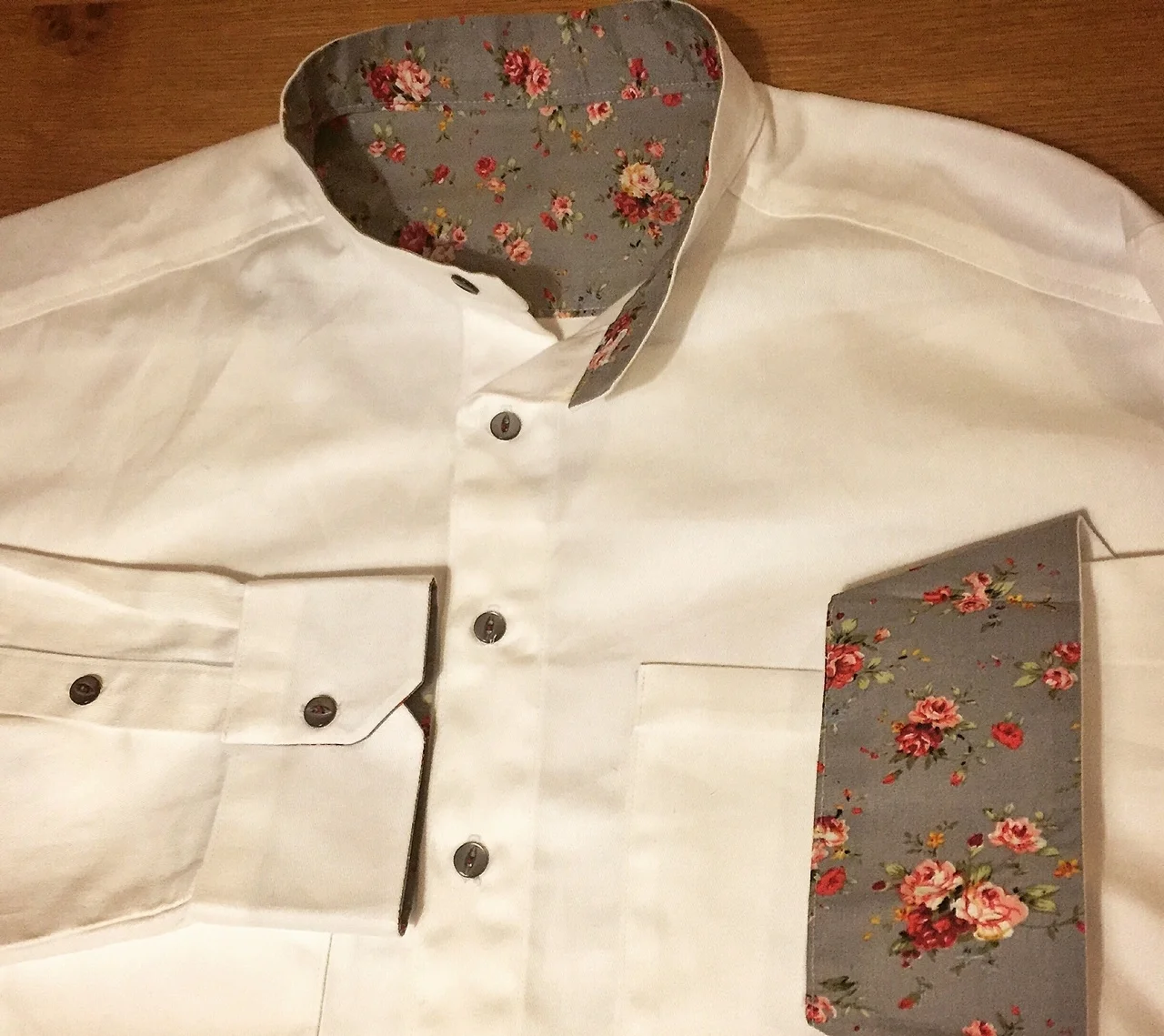 White Cotton Grandad Collar