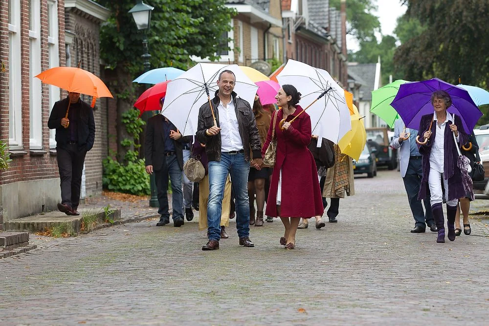 trouwshoot bruidsfotografie met paraplu
