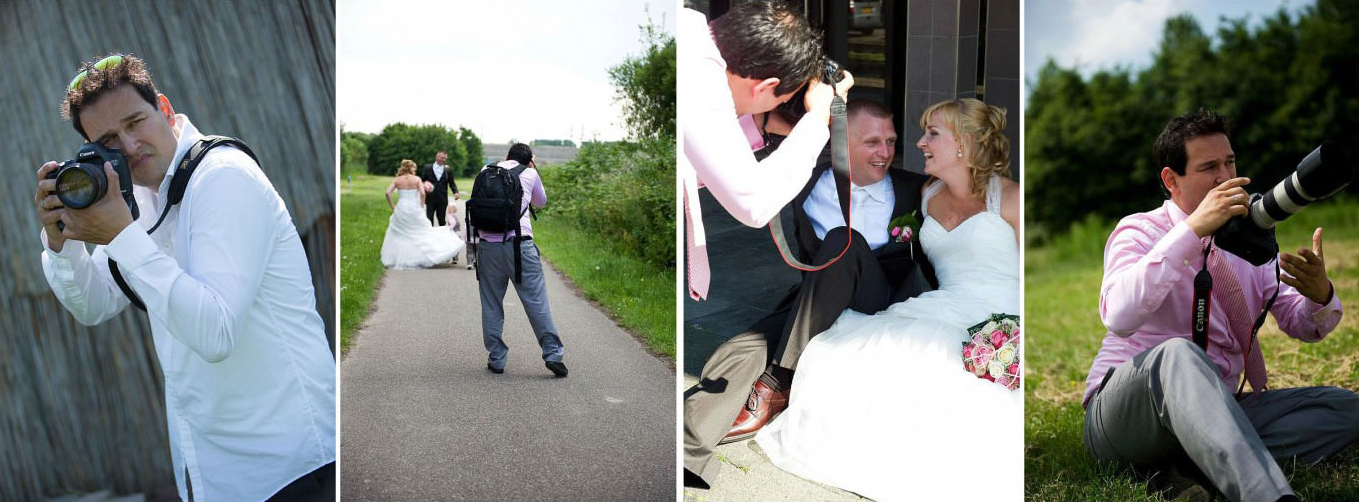 bruidsfotograaf Stefan Segers aan het werk tijdens trouwreportages