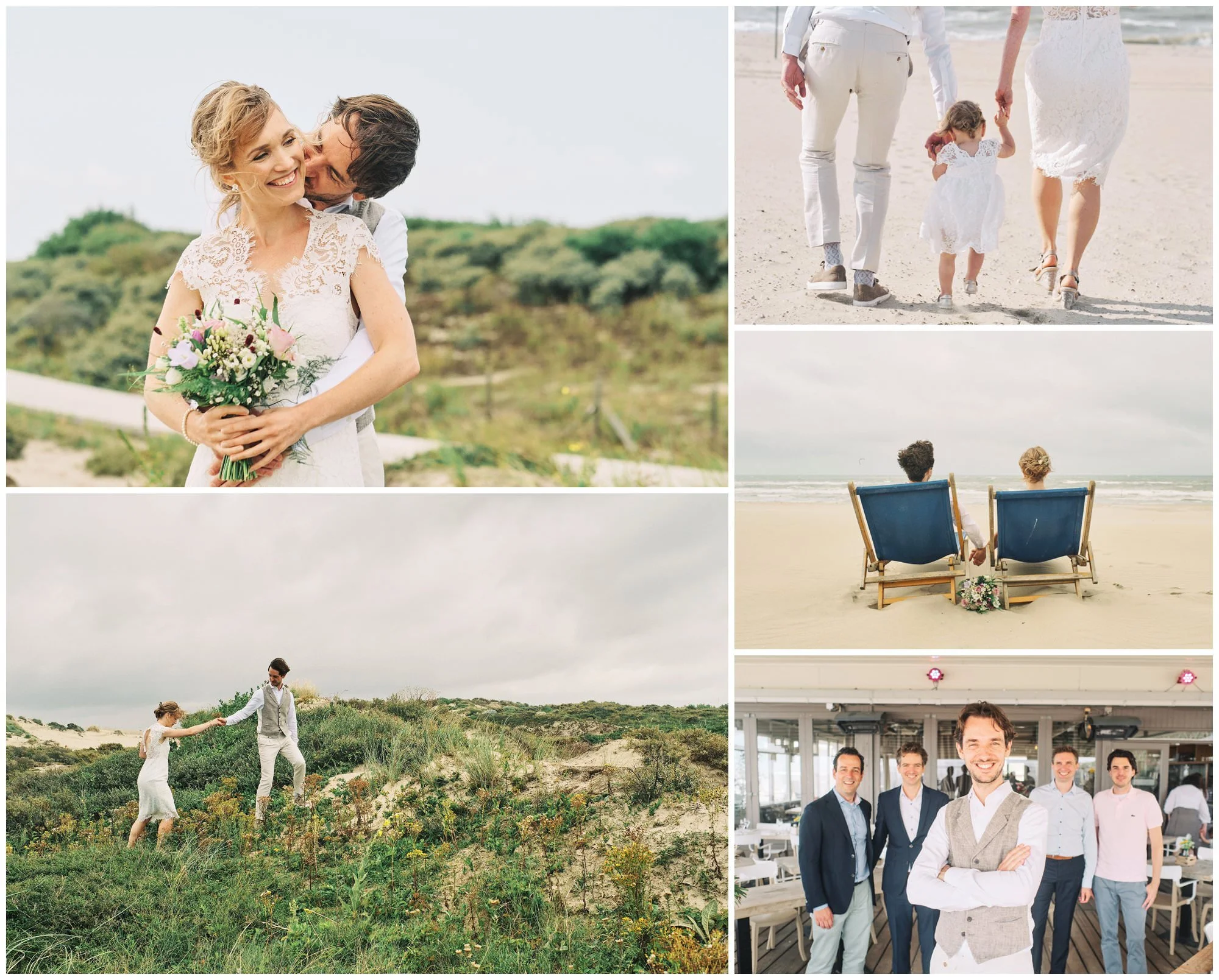 Annemieke en Jaap - bruidsfotografie op het strand van Kijkduin