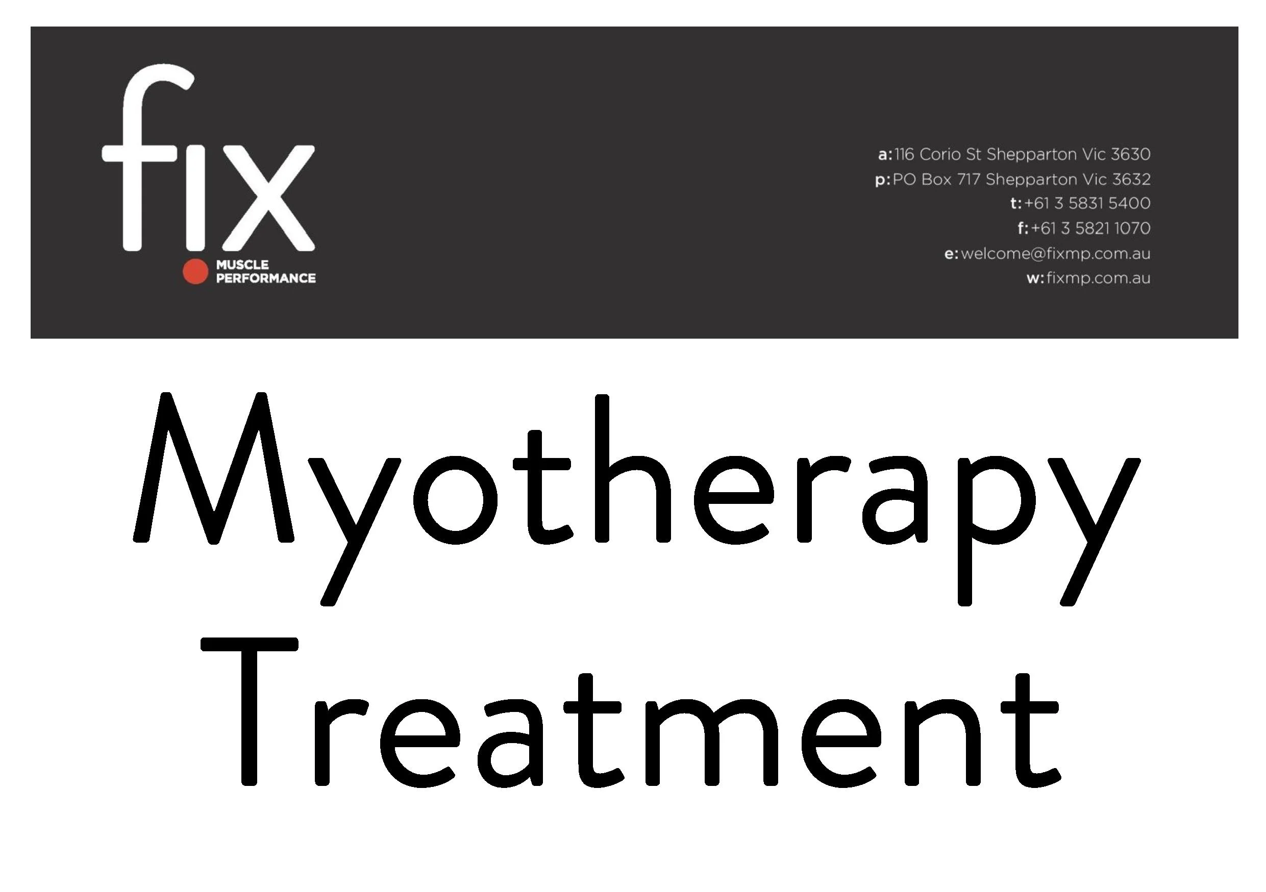 GIFT CERTIFICATE – Myotherapy Treatment