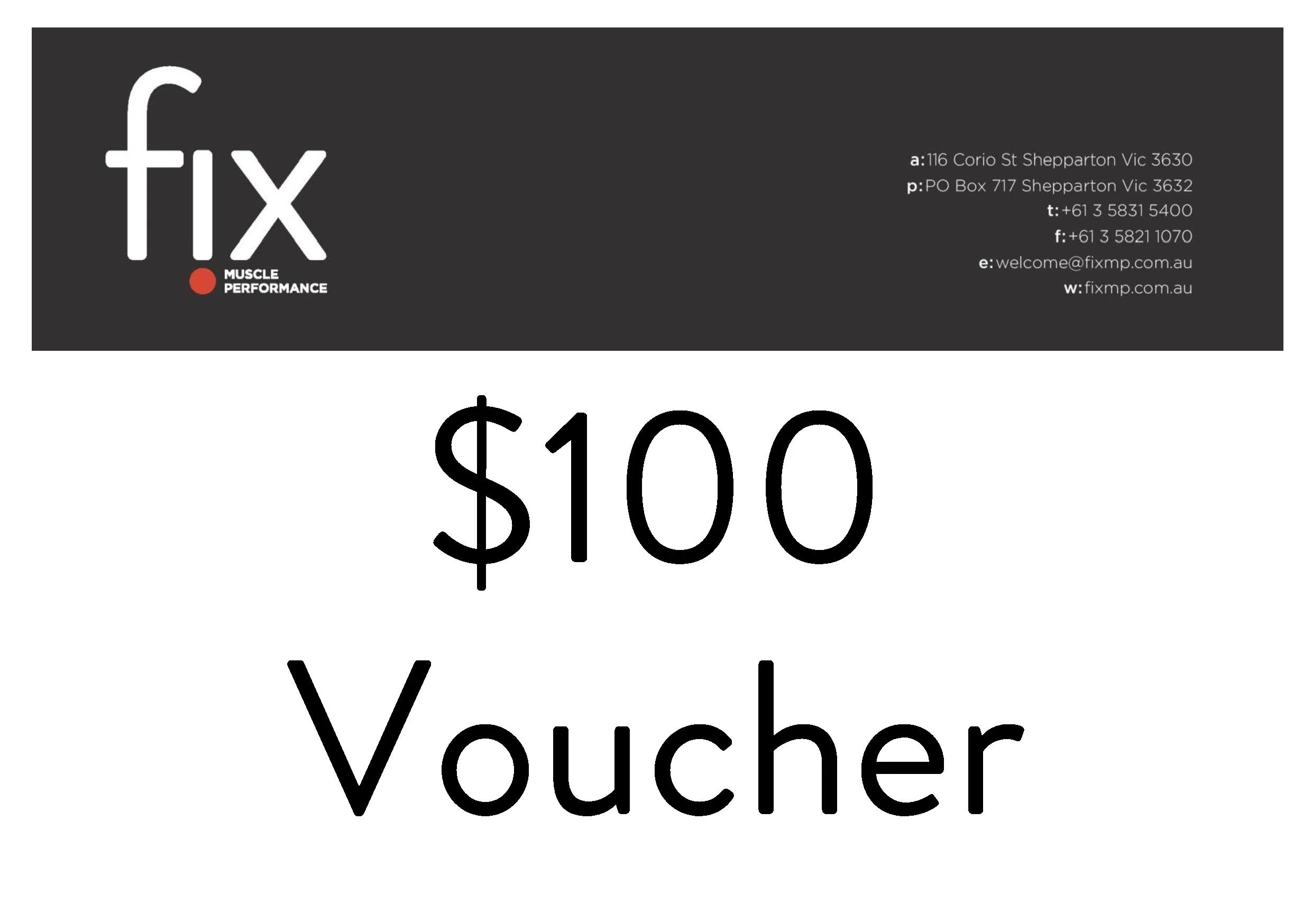 $100 VOUCHER