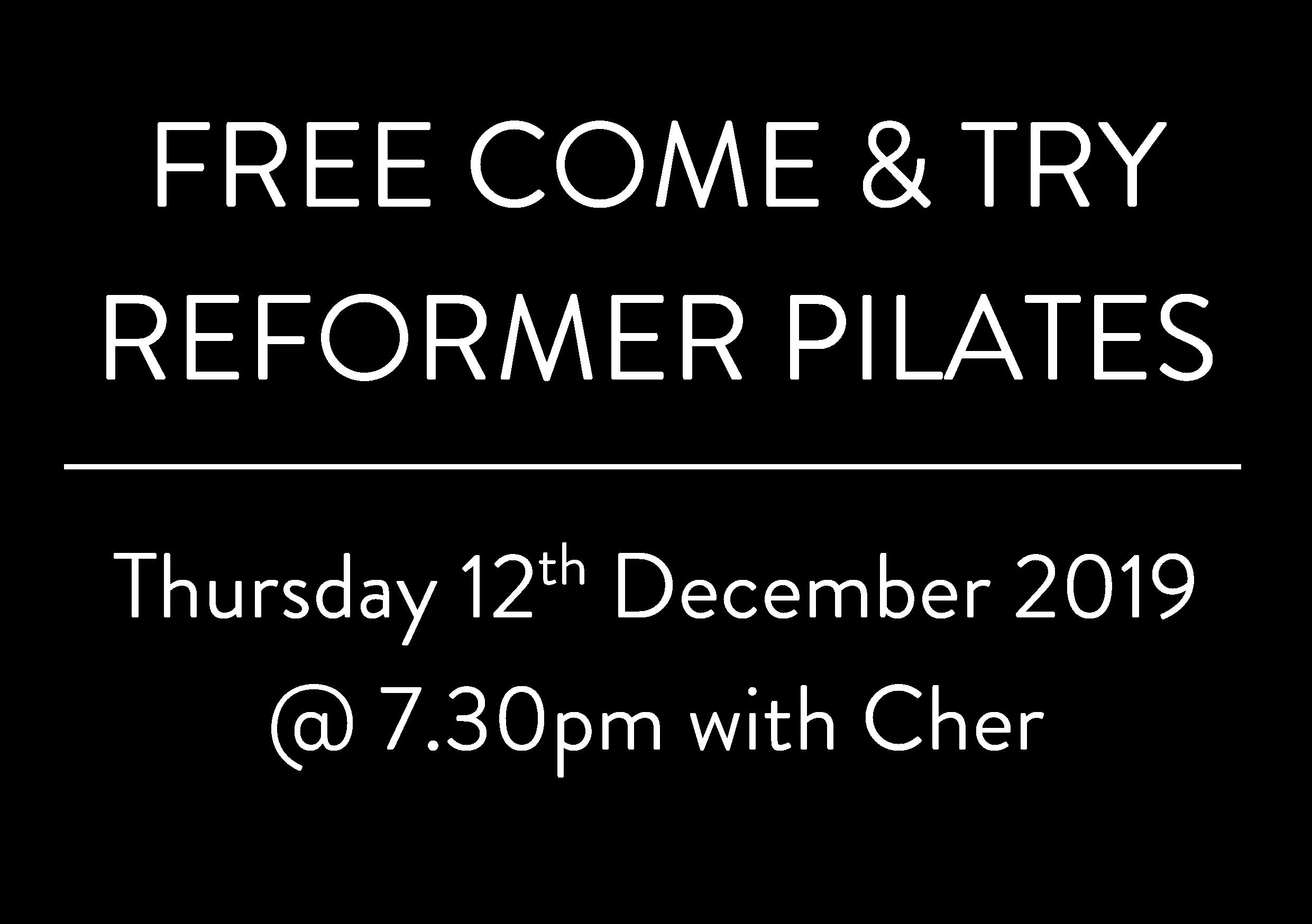 Free Come &amp; Try Pilates Class