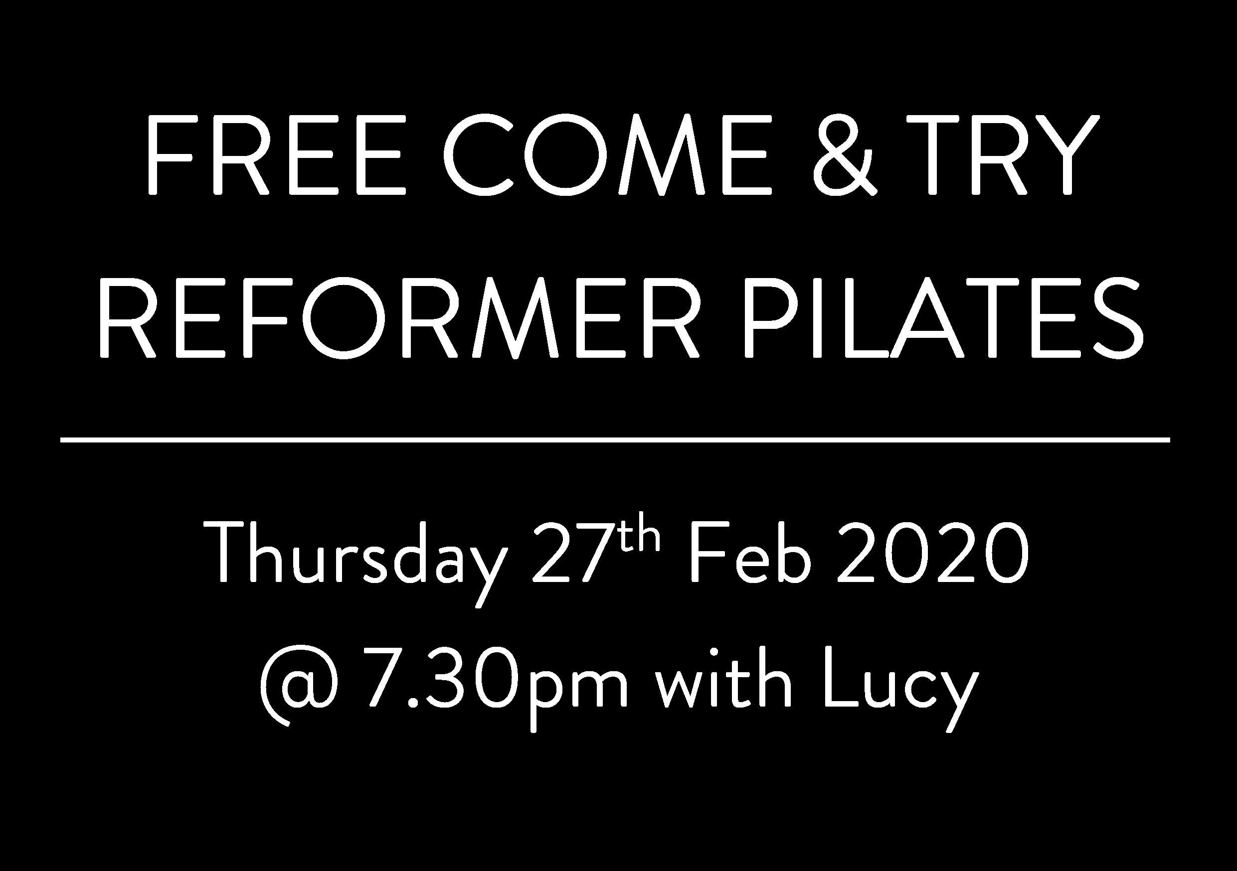Free Come &amp; Try Pilates Class