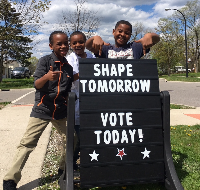 Amir Johnson, Khrystopher Howard and Kameron Howard outside the Bryant Community Center.