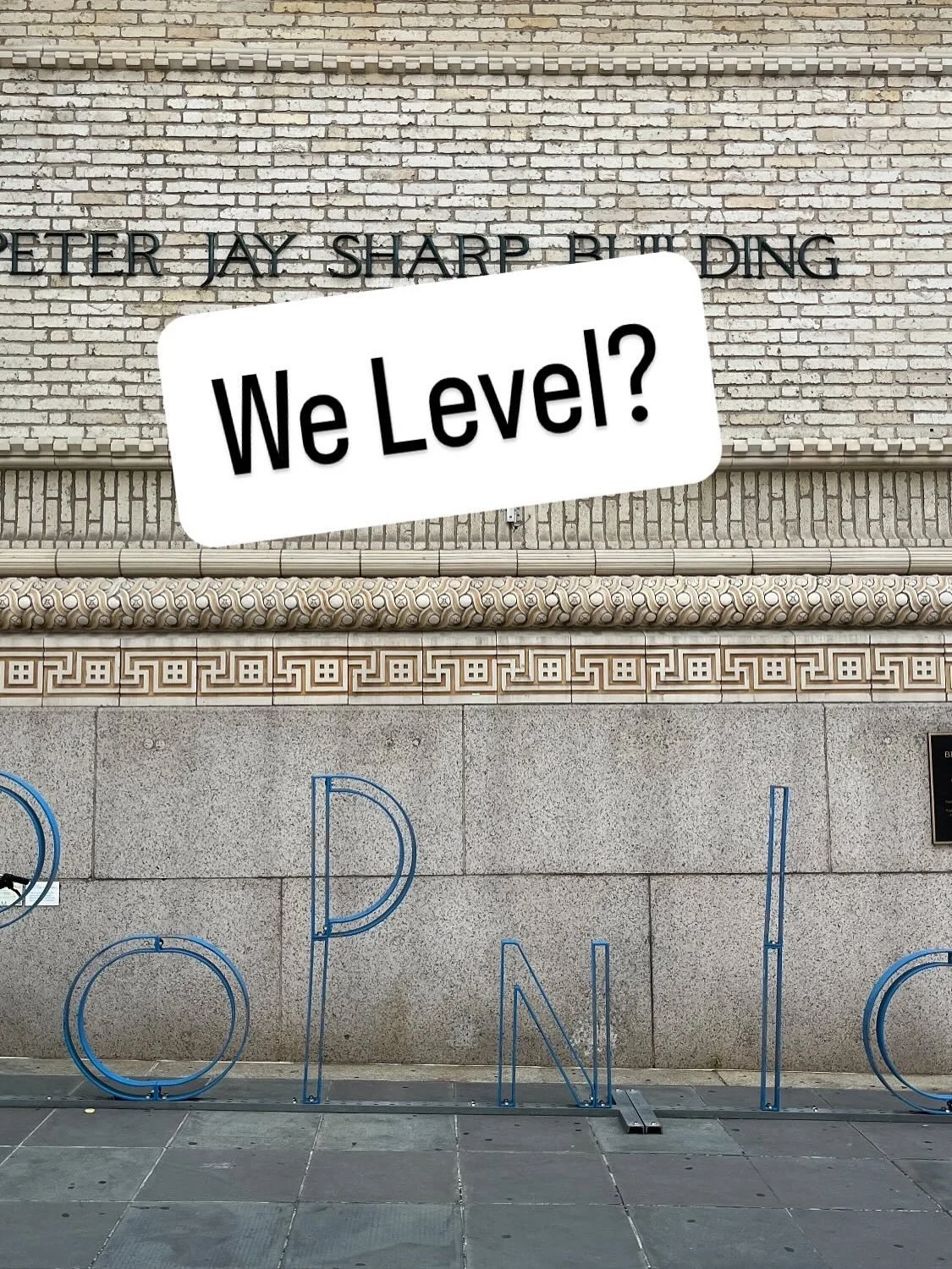 We level, BAM sign vicinity?
