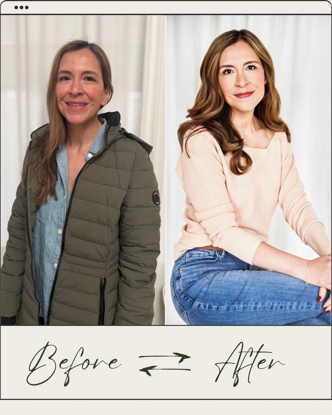 This is what happens when hair and makeup are part of the session.

Most photographers hand you a date and say show up ready. I don&rsquo;t.

Because showing up ready looks different for everyone. And the last thing I want is for you to walk in stres