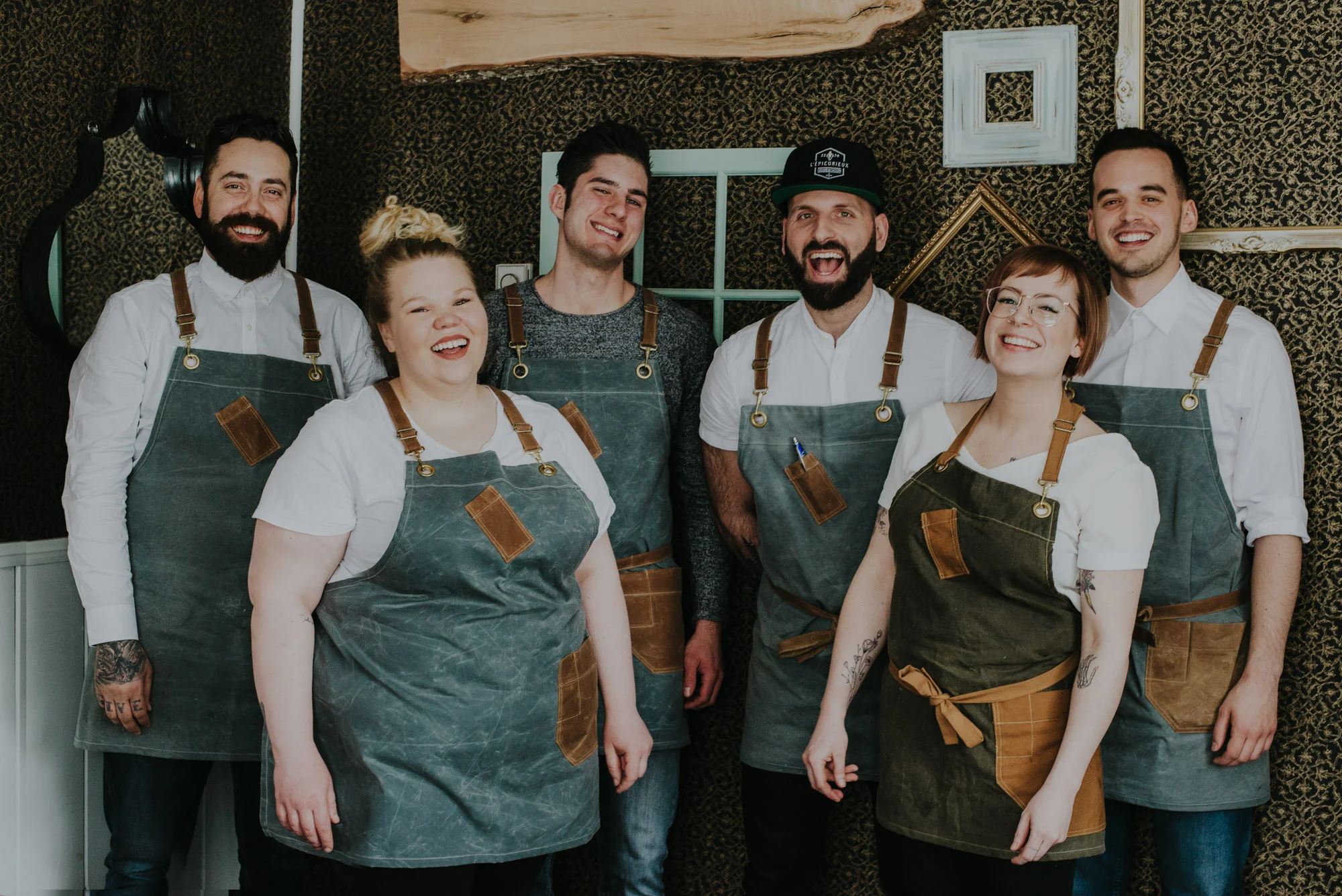 La belle équipe du restaurant L'Épicurieux!