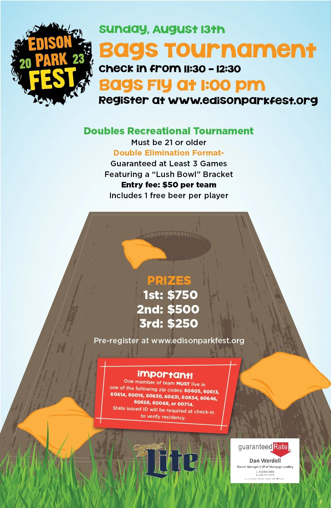 Bags Tournament — Edison Park Fest