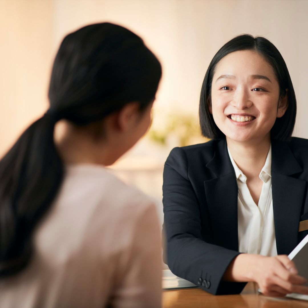 Smiling professional starting a new job