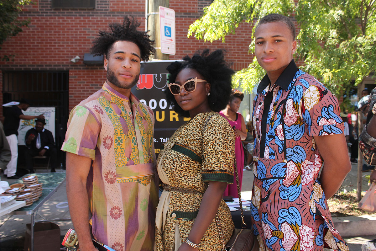 Kingsley Ibenche, Keturah Benson and Alex Ibenche show that great slay comes in threes. Photography by Sofiya Ballin