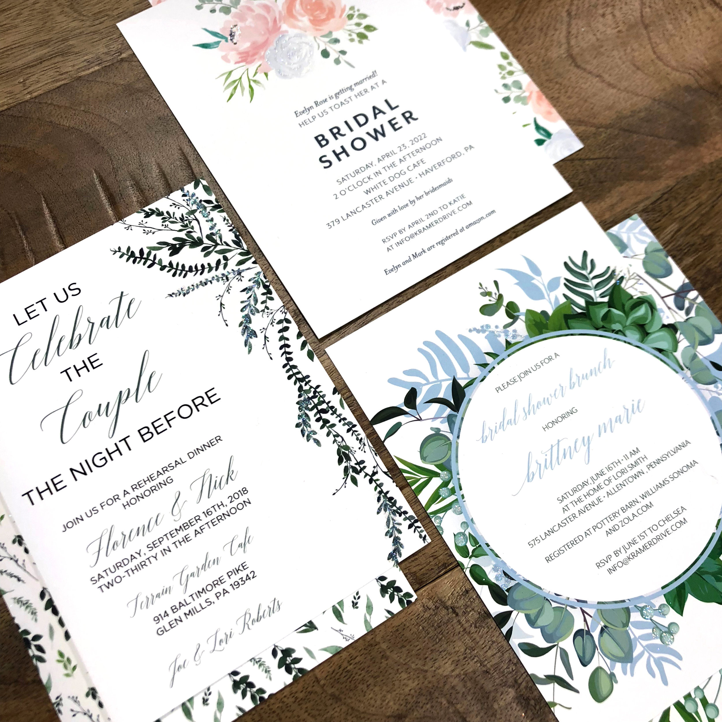 Scrolls Card Wedding Bridal Shower Engagement Invitation 