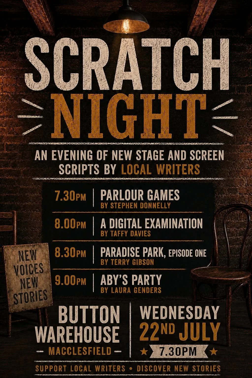 SCRATCH NIGHT AT THE BUTTON WAREHOUSE