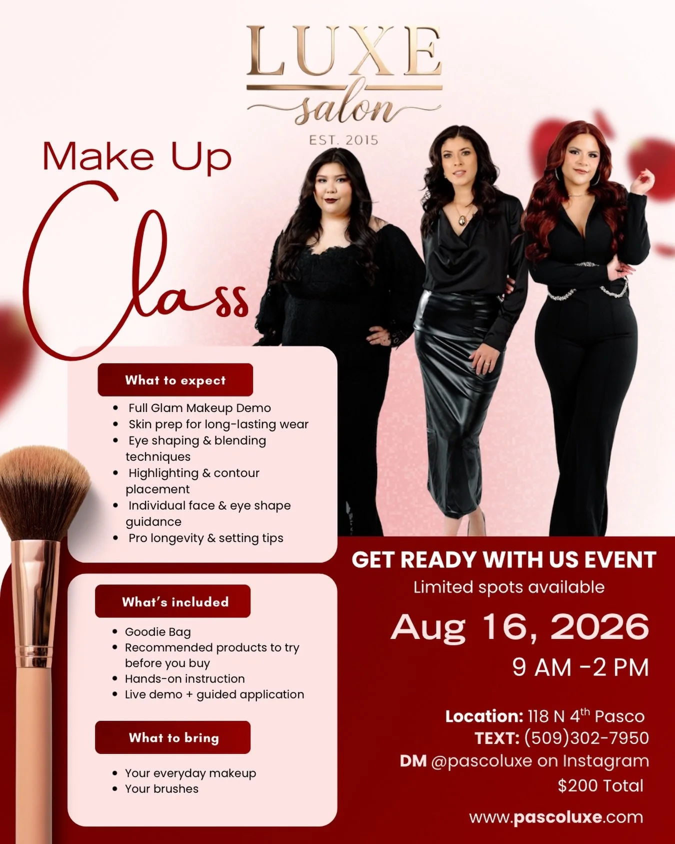 ✨ NEW EVENT ALERT ✨

We&rsquo;ve been wanting to offer this for so long, and we are so excited to finally announce our Get Ready With Us: Jackie, Jessy &amp; Gaby! 💜

Have you ever felt overwhelmed by all the makeup products out there, or wished you