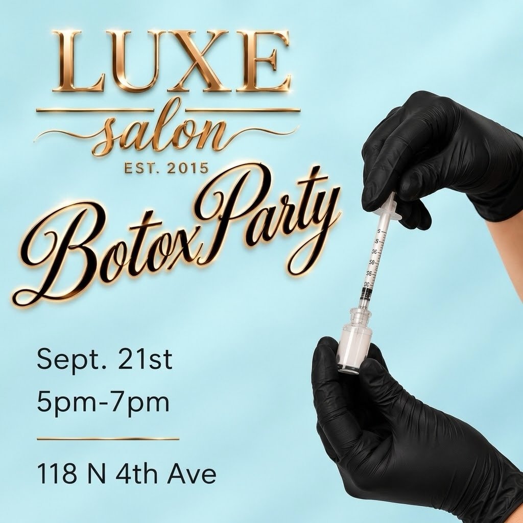 Relax, renew, and leave refreshed.

LUXE Salon is hosting a BOTOX PARTY!🎉

Tag your Botox bestie &amp; save the date.

Location: @pascoluxe 
Event by: @tri_beauty_by_tristin 

#BotoxParty #LuxeSalon #PascoLuxe #BotoxTricities BeautyEvent