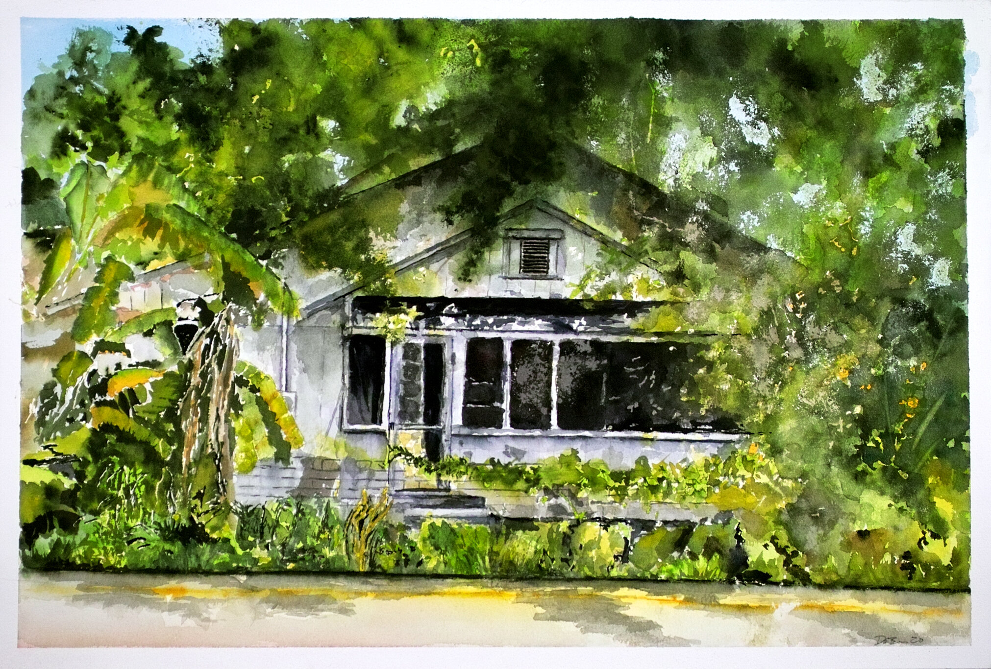 Nocatte house 22x15" 140lb Lanaquarelle Paper