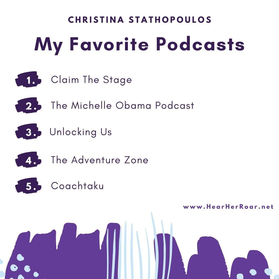 My tastes tend to change over time, but these five podcasts have consistently been among my go-tos. 

What pods would you recommend to me? 

#HearHerRoar #millennialleadership #findsuccess #businessmentorship #millennialcoach #girlbossparty #womaninb