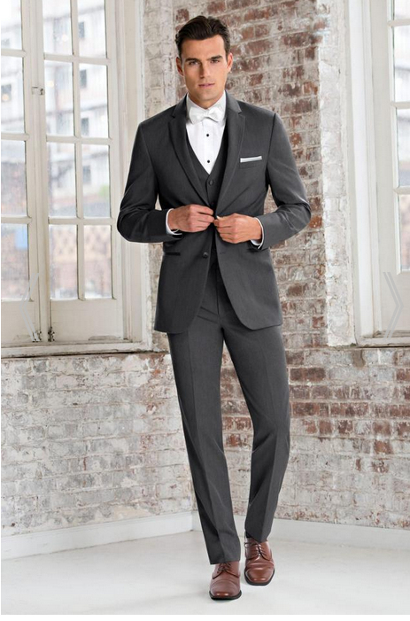 Ultra Slim Steel Grey Wedding Suit #391