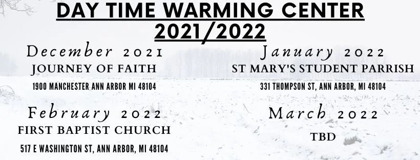 Day Time Warming Center begins at St Mary's Student Parish (until February 2022)